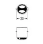 Lampe BA20D 12V 35/35 Watt Blau