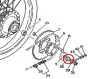 Abstandhalter mit Kragen Hinterrad Links Yamaha FS1/RD/DT