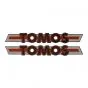Aufklebersatz Tank Rot/Silber Tomos 4L