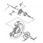 Hinterachse Yamaha FS1 Für Kronenmutter