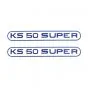 Aufklebersatz Tank Zundapp KS50 Super Blau