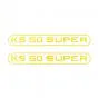 Aufklebersatz Tank Zundapp KS50 Super Gelb