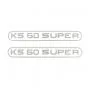 Aufklebersatz Tank Zundapp KS50 Super Grau