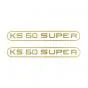 Aufklebersatz Tank Zundapp KS50 Super Gold