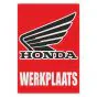Werkplaats Aufkleber Honda Niederländisch