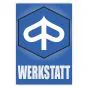 Werkstatt Aufkleber Piaggio Deutsch
