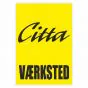 Vaerksted Aufkleber Citta Gelbe Danish