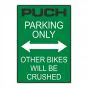 Aufkleber "Puch Parking Only" Grün