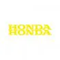 Aufklebersatz Honda Wort Gelb 12CM