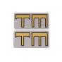 Aufklebersatz Kreidler TM Gold auf Silber 25X49MM