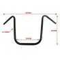 Lenker Apehanger Chopper Schwarz 380MM