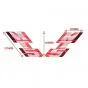 Aufklebersatz Tank Honda MT5 88/89 Weiß/Rot
