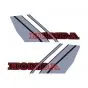 Aufklebersatz Tank Honda Camino Spezial Grau/Schwarz/Rot