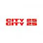 Aufklebersatz City 25 Seitenteil Rot 165X25MM