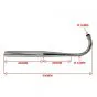 Auspuff 36/32MM Zundapp Einige Knicken Offen Chrom
