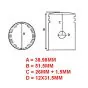 Kolben 38.98MM (E) Barikit Zundapp Doppel Blockring