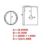 Kolben 38.99MM (F) Barikit Zundapp Doppel Blockring