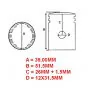 Kolben 39.00MM (G) Barikit Zundapp Doppel Blockring
