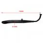 Auspuff Tomos A3/A35 Slash-Cut Schwarz