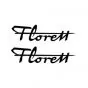 Florett Aufklebersatz Schwarz/Weiß 120X30MM 2 Stück