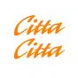 Aufklebersatz Citta Wort Orange
