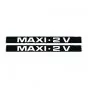 Aufkleber Maxi - 2 V Schwarz/Weiß 225X22MM