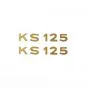 Aufklebersatz Text Zundapp KS125 Gold