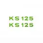 Aufklebersatz Text Zundapp KS125 Grün