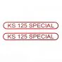 Aufklebersatz Tank Zundapp KS125 Special Rot