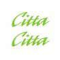 Aufklebersatz Citta Wort Grün