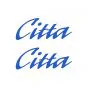 Aufklebersatz Citta Wort Blau