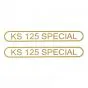 Aufklebersatz Tank Zundapp KS125 Special Gold