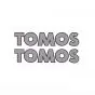 Aufklebersatz Tomos Wort Grau / Schwarz 150X31MM