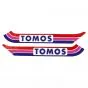Aufklebersatz Tank Tomos A3 Rot/Violett