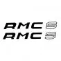 Batteriekasten Aufkleber RMC-S Schwarz/Weiß 2 Stück