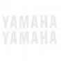 Aufklebersatz Yamaha Wort Weiß 110X26MM