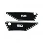 Seitenteilaufkleber Yamaha FS1 1J5 Schwarz/Weiß