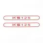 Aufklebersatz Tank Zundapp KS125 Rot