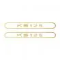 Aufklebersatz Tank Zundapp KS125 Gold