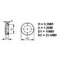 Gummidichtung Schwarz 19.0 X 25.5MM