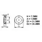 Gummidichtung Schwarz 31.5 X 38.2MM