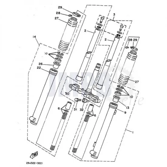 Gabel Yamaha DT50MX