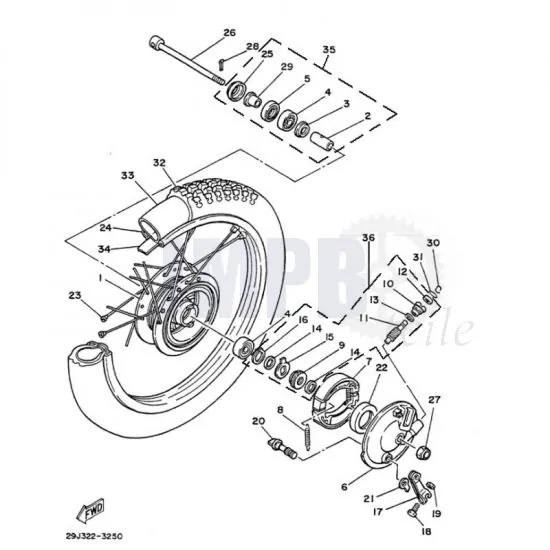 Vorderrad Yamaha DT50MX