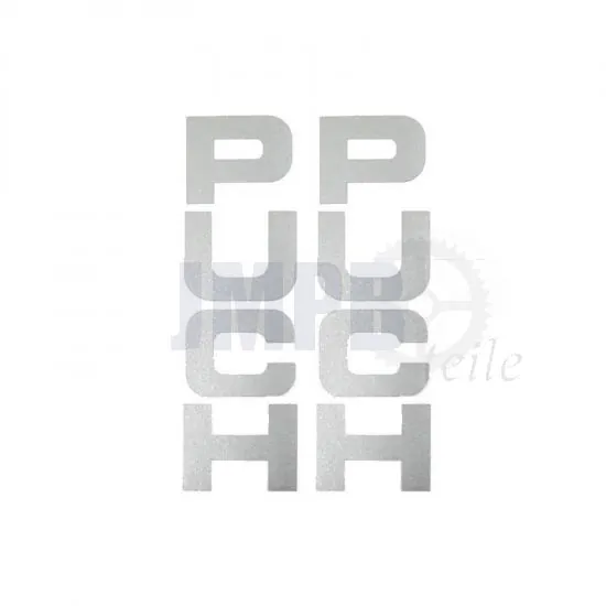 Aufklebersatz Gabel Puch Maxi Silber 26X94MM