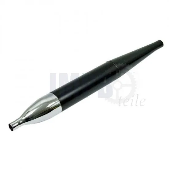 Auspuffdämpfer Zigarre Universal Schwarz/Chrom 32MM