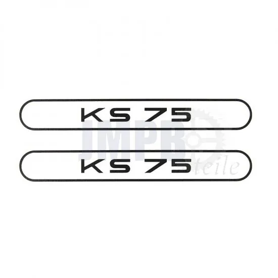 Aufklebersatz Tank Zundapp KS75 Schwarz