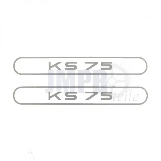 Aufklebersatz Tank Zundapp KS75 Grau