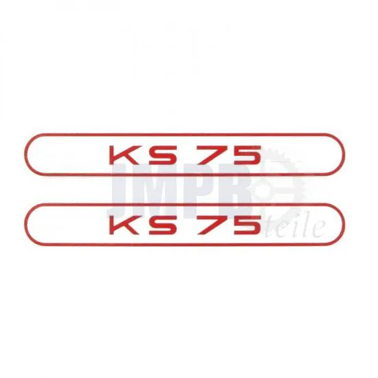 Aufklebersatz Tank Zundapp KS75 Rot