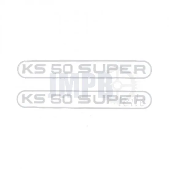 Aufklebersatz Tank Zundapp KS50 Super Weiß