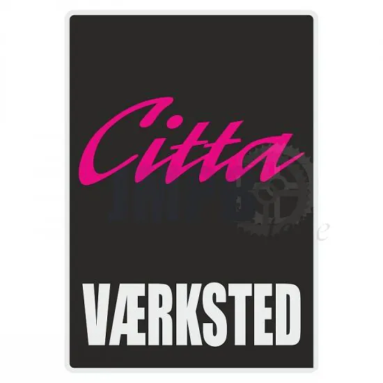 Vaerksted Aufkleber Citta Schwarz Danish